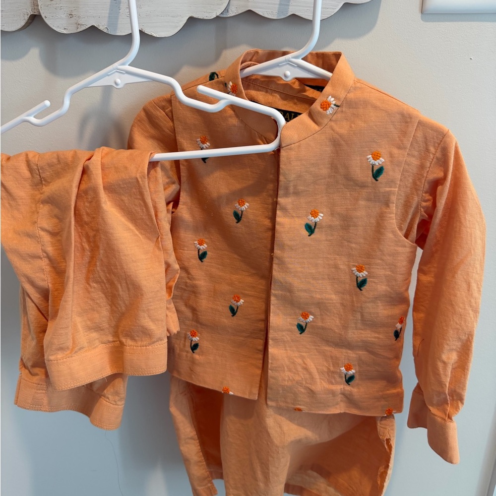 Shahbaleh Boys Pakistani Kurta Shalwar with Vest 3 piece outfit 2T